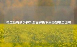 電工證有多少種？全面解析不同類型電工證書(shū)