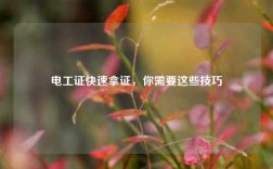 電工證快速拿證，你需要這些技巧