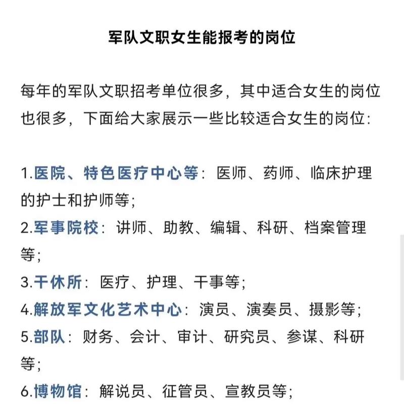 女生考部隊(duì)文職大專能報嗎(有哪些崗位)-圖1