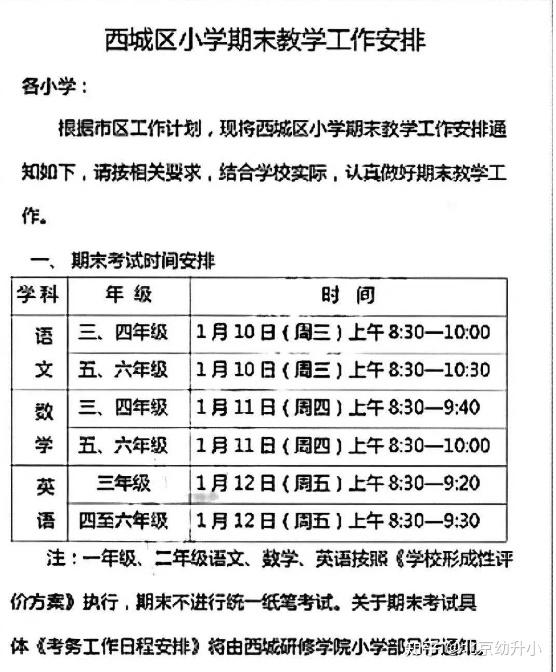 2024年小學期末考試什么時候-圖1